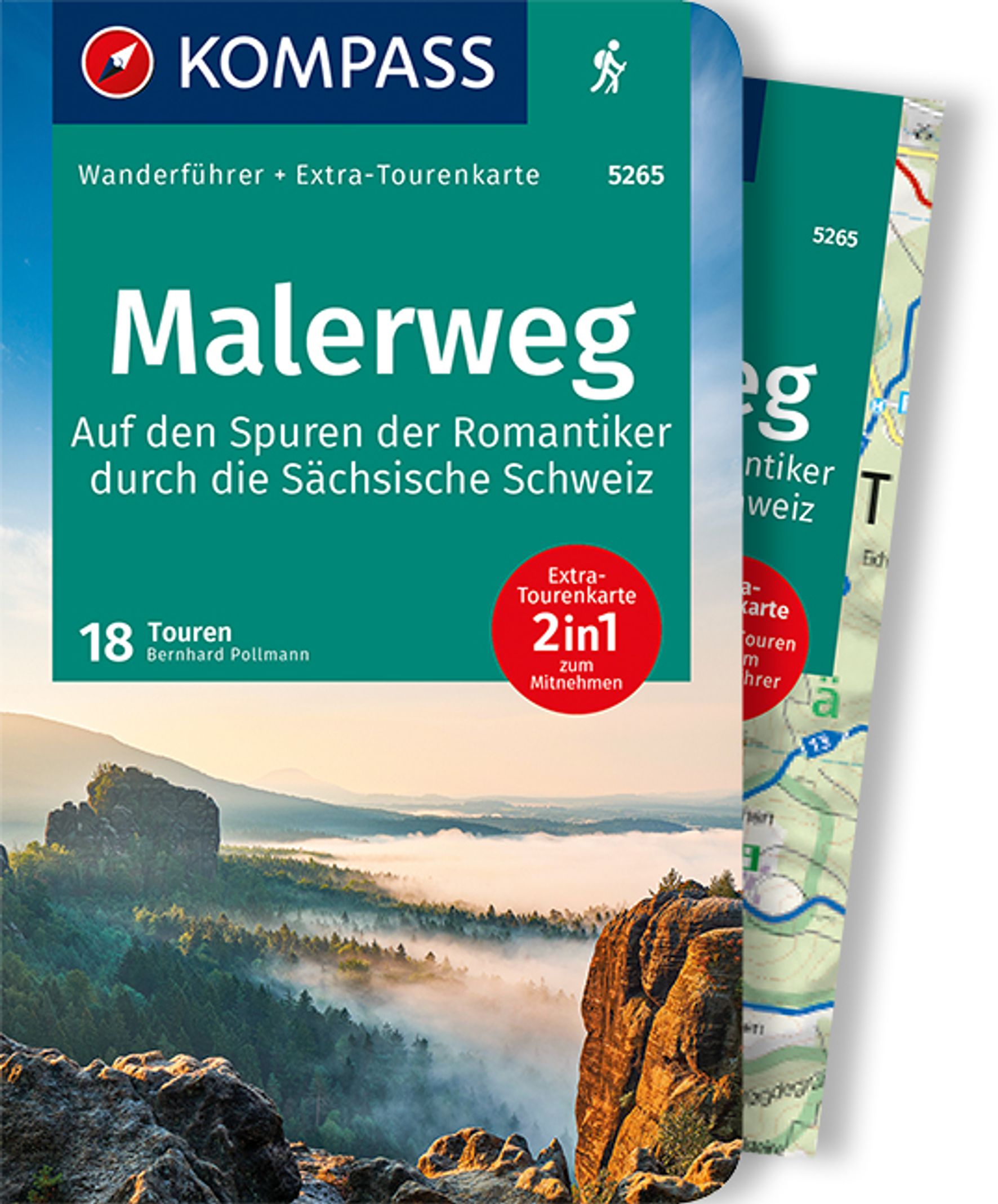 MAIRDUMONT KOMPASS Wanderführer 5265 Malerweg - Auf den Spuren der Romantiker durch die Sächsische Schweiz